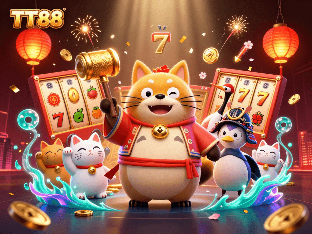 Experience thrilling gaming excitement at TT88 with colorful slots and engaging casino elements.