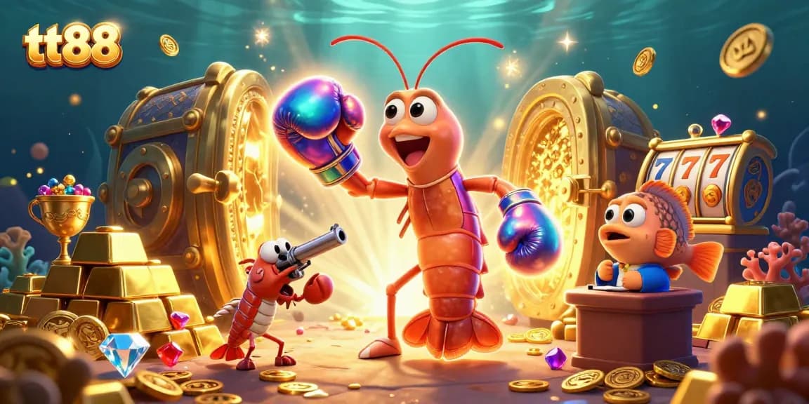 Engage with thrilling gambling experiences at tt88 with vibrant underwater characters and stunning treasures.