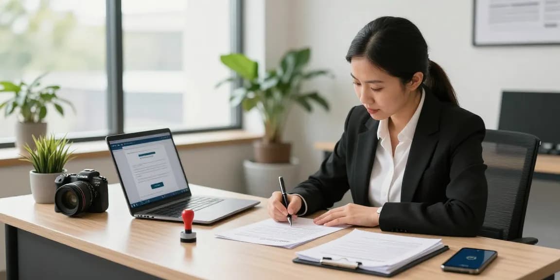 Fast and professional notary brampton services in a bright office setting