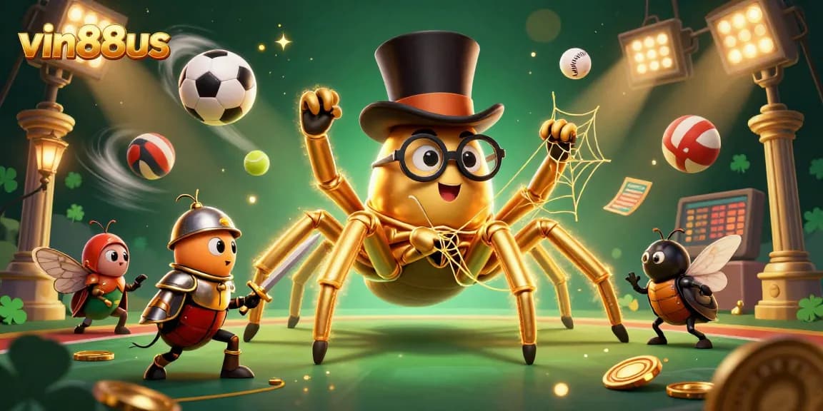 Engage in thrilling gaming at vin88us featuring a dramatic 3D casino scene.