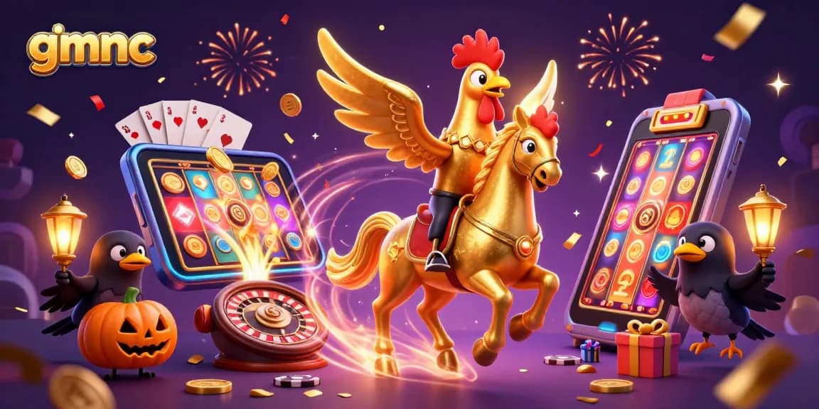 gmnc reveals a magical casino world filled with vibrant characters, gold coins, and festive energy.