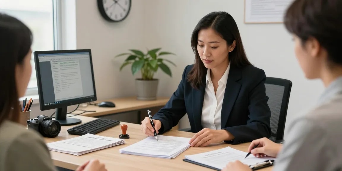 notary brampton providing professional notarization services in a welcoming office environment