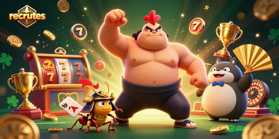 Experience the thrill of recrutes in a vibrant 3D casino scene with dynamic game elements.