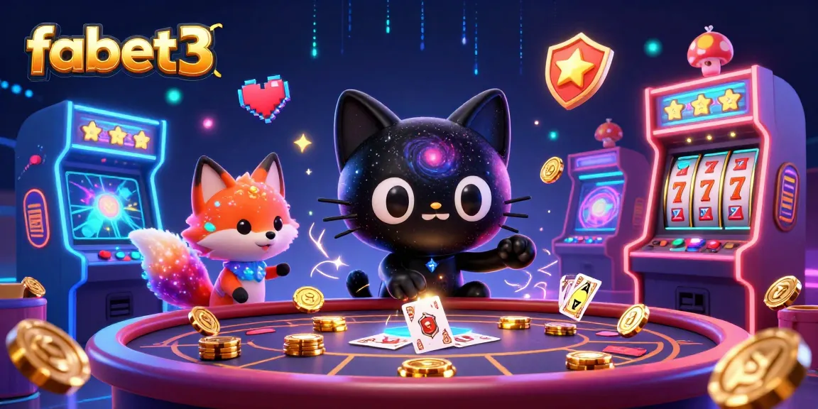 Experience fabet3's dazzling slots with cosmic characters and vibrant game elements.