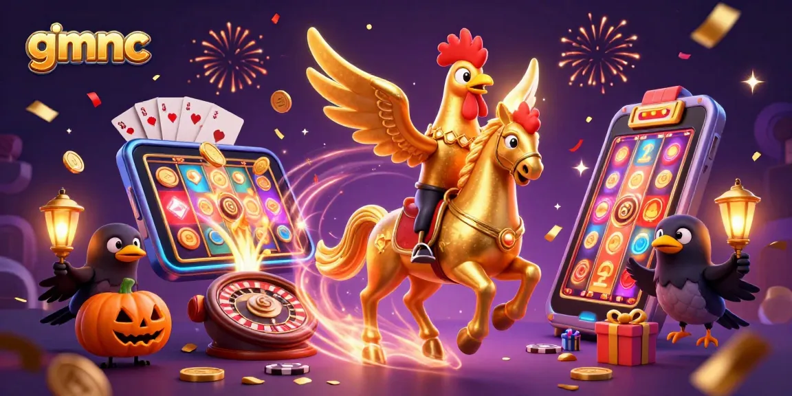 gmnc reveals a magical casino world filled with vibrant characters, gold coins, and festive energy.