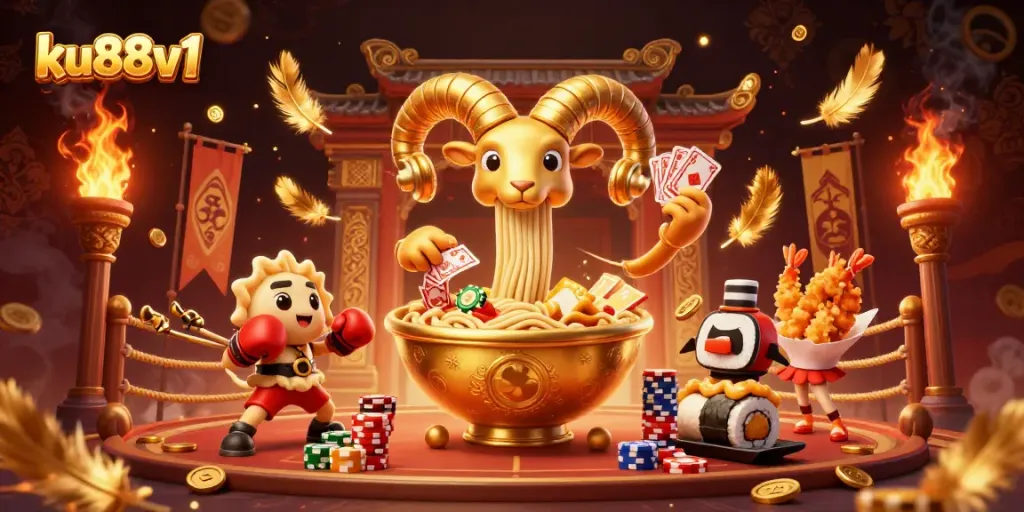 Experience thrilling gaming moments with ku88v1 featuring colorful characters and a vibrant casino atmosphere.