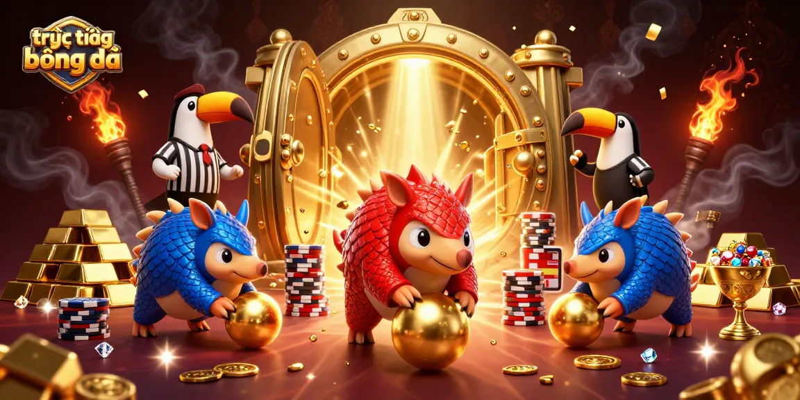 Experience trực tiếp bóng đá excitement with rival pangolins rolling through golden treasures and poker chips!