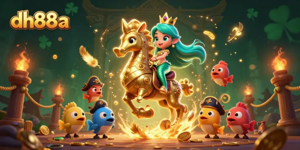 Experience the excitement of dh88a with vibrant characters in an enchanting casino setting.