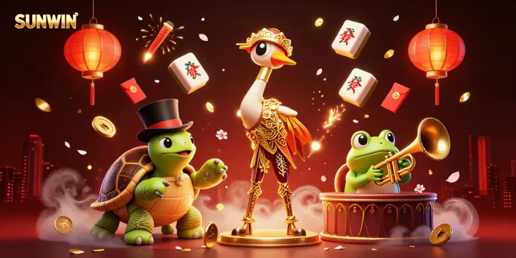 Experience thrilling gameplay at SUNWIN casino with vibrant characters and game elements.
