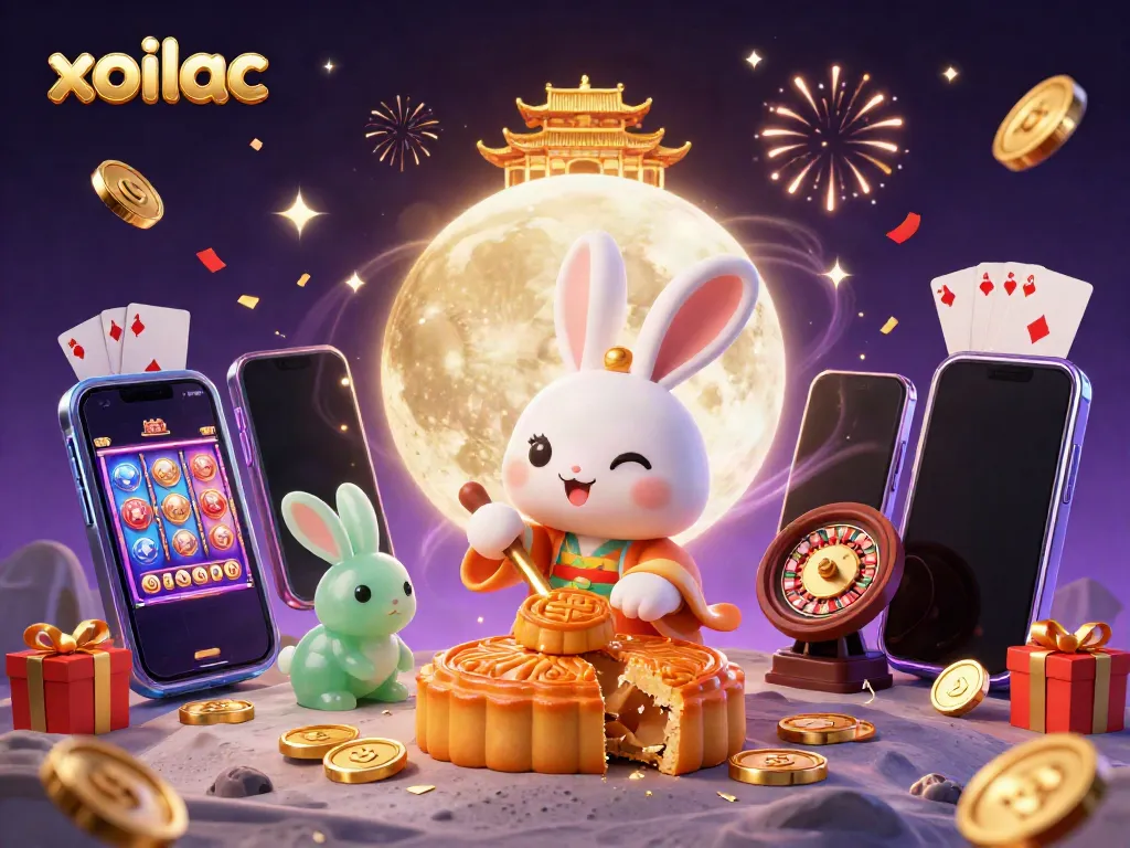 Experience the joy of winning at Xoilac with vibrant casino elements and a festive setting.