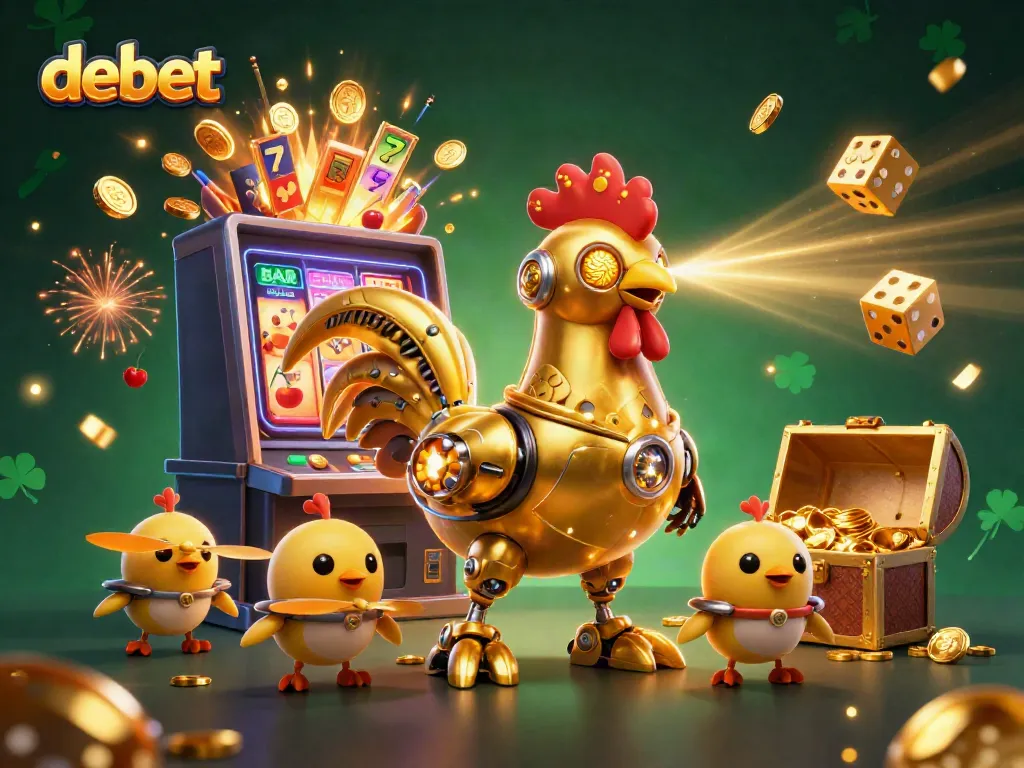 Experience thrilling wins with debet's dynamic online casino, featuring a jackpot explosion and exciting game elements.
