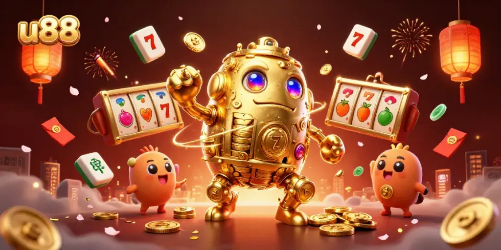 u88 players enjoy rich gaming experiences amid vibrant 3D casino elements.
