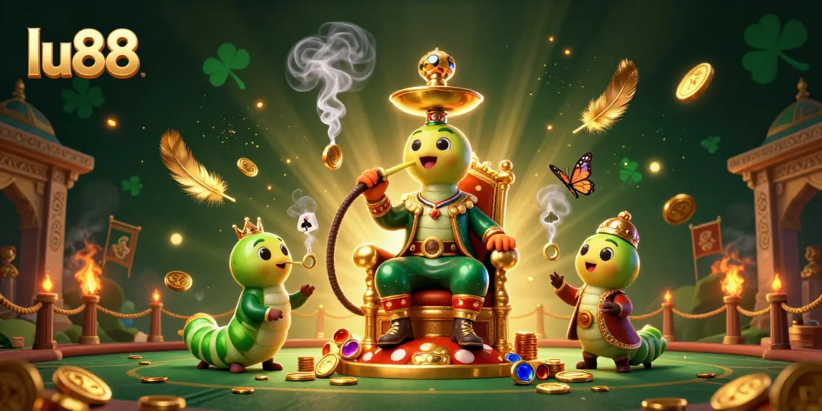 Experience thrilling gambling at lu88 with a vibrant 3D depiction of a whimsical casino scene.