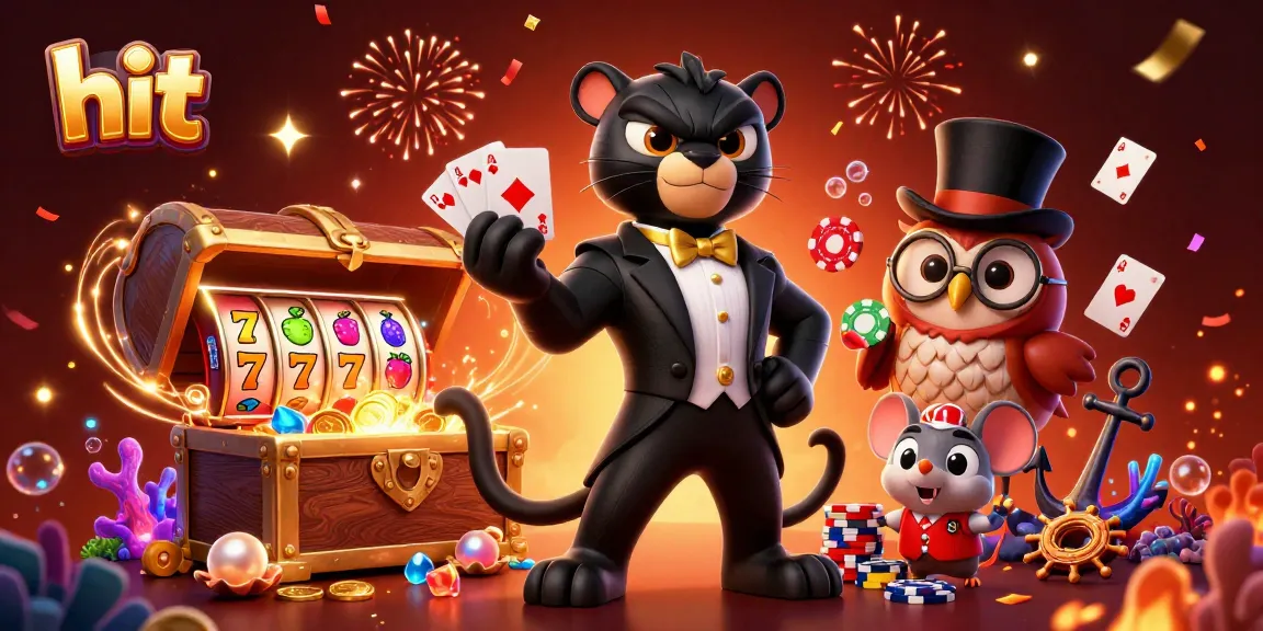 Hit the jackpot with stylish casino characters amidst a vibrant slots scene, illustrating luck and excitement.