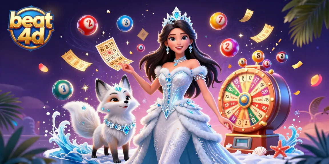 Win big with beat 4d in this vibrant lottery-themed 3D casino scene filled with excitement.