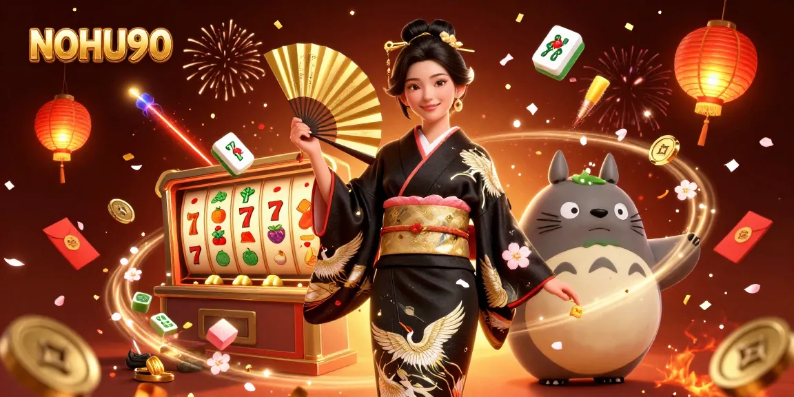 Experience the thrilling slot games at NOHU90, featuring vibrant Asian visuals and sparkling rewards.