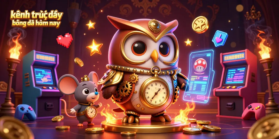 Experience kênh trực tiếp bóng đá hôm nay with a vibrant 3D gaming and casino scene.