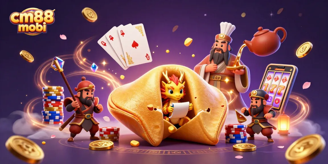 cm88mobi showcases a dynamic casino scene with gold coins and gaming elements, inviting players to win big.