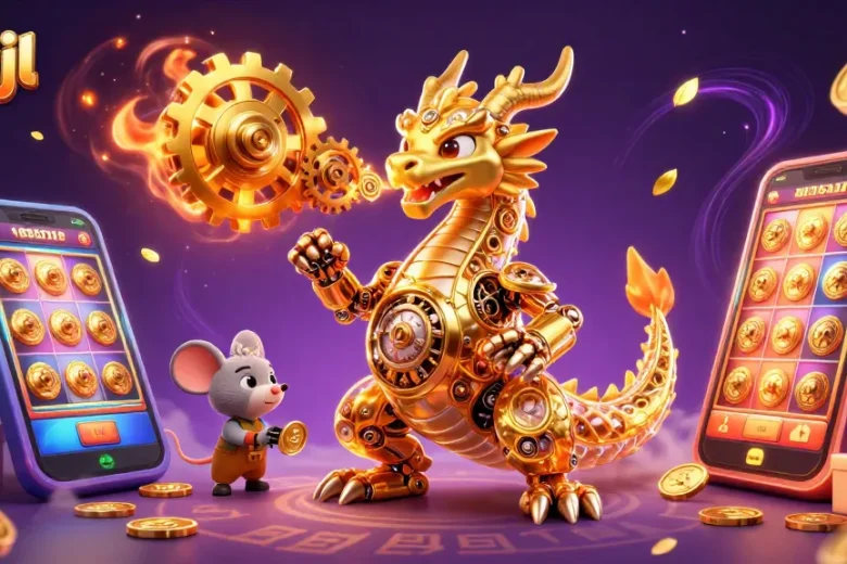 Engage in thrilling gameplay with bdtjl and explore dynamic slots, poker chips, and a golden dragon.