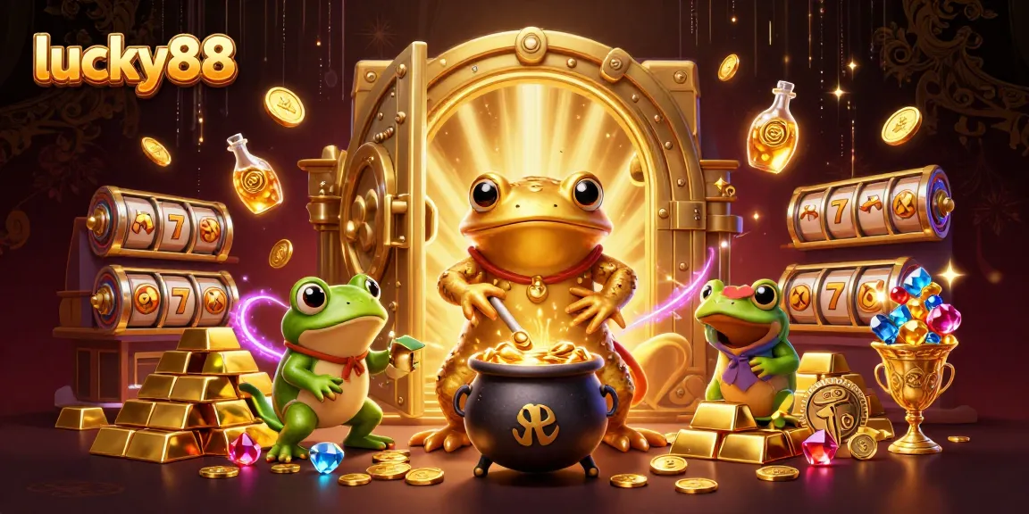 Immerse in lucky88's winning scene with golden characters transmuting fortune in a vibrant casino.