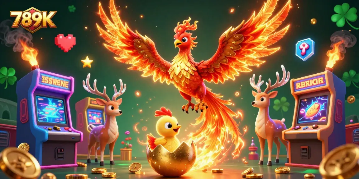 Experience thrilling casino action with 789K's vibrant phoenix scene and dynamic game elements.