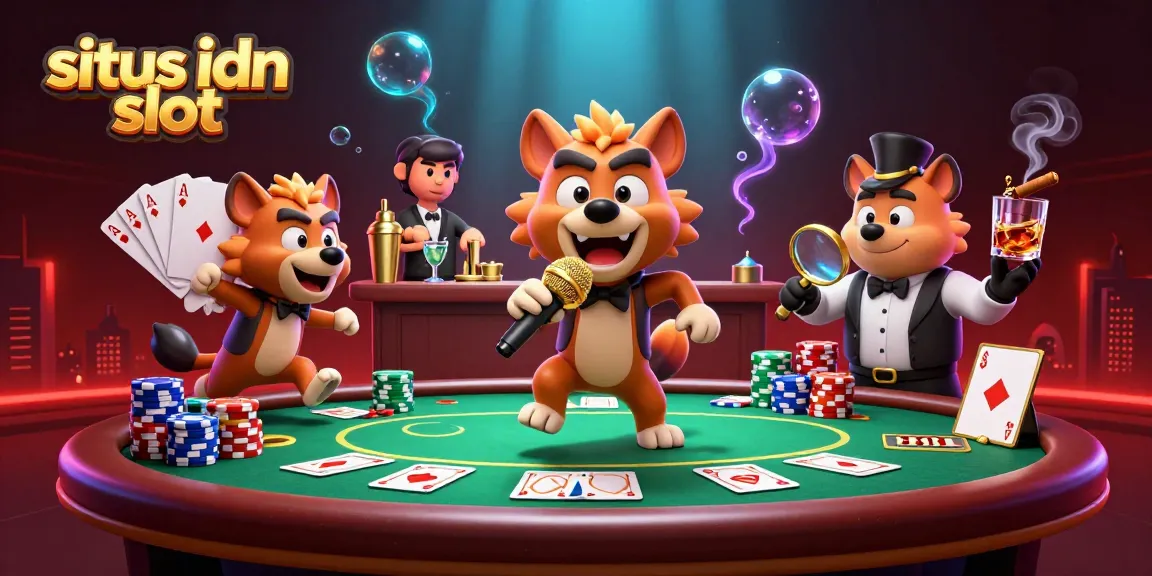 Mainkan situs idn slot yang menarik dengan suasana kasino lucu bersama karakter hyena.