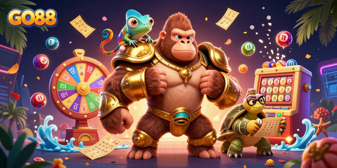 Engage with GO88's thrilling world of colorful lottery balls and exciting gaming elements.